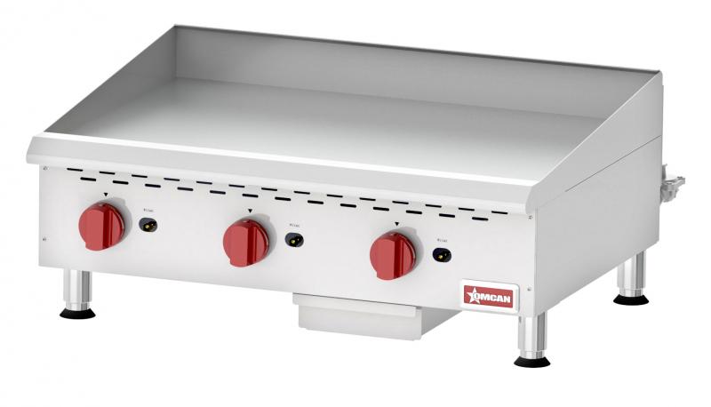 Countertop Stainless Steel Gas Griddle With Manual Control with 3 Burners 1 Countertop Stainless Steel Gas Griddle With Manual Control with 3 Burners